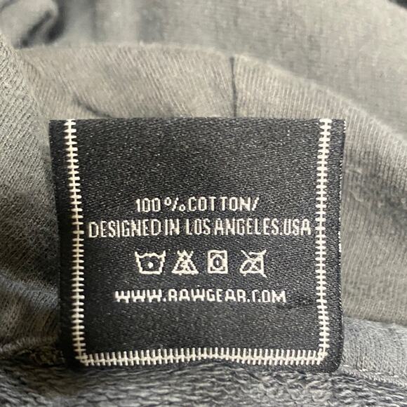 Rawgear Charcoal Carpet Lion Graphic Hoodie Pockets Skater Grandpa Heavy Dutyb - Picture 8 of 8